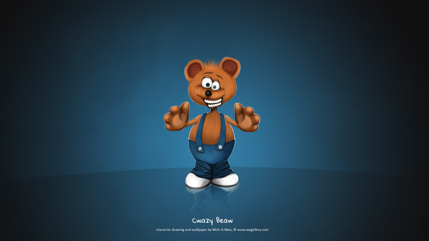 Cwazy Beaw for 1366 x 768 HDTV resolution