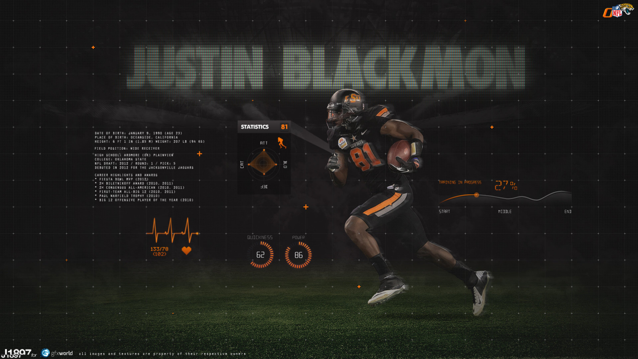 Justin Blackmon for 1280 x 720 HDTV 720p resolution