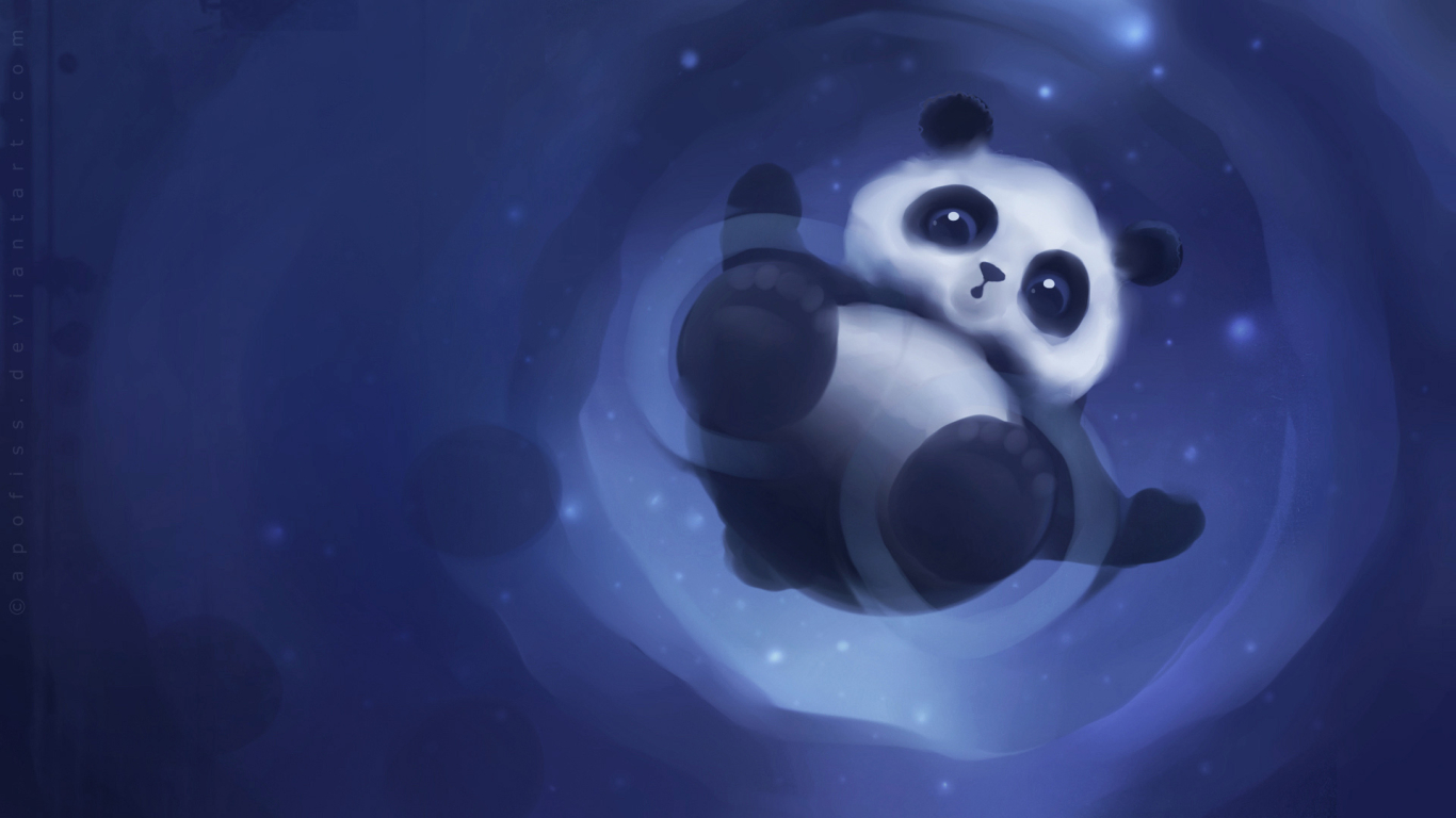 Panda Paper for 1366 x 768 HDTV resolution