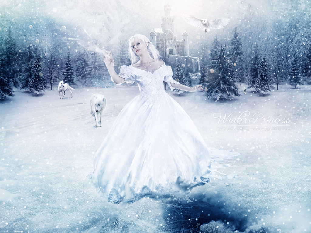 Winter Princess for 1024 x 768 resolution
