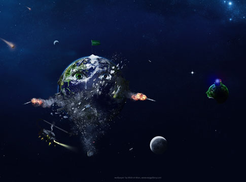 Space Garbage Wallpaper