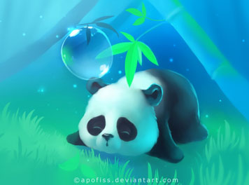 Bamboo Panda paper Wallpaper